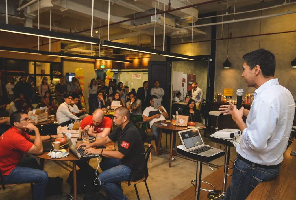 An event hosted in the Acceler8 event space