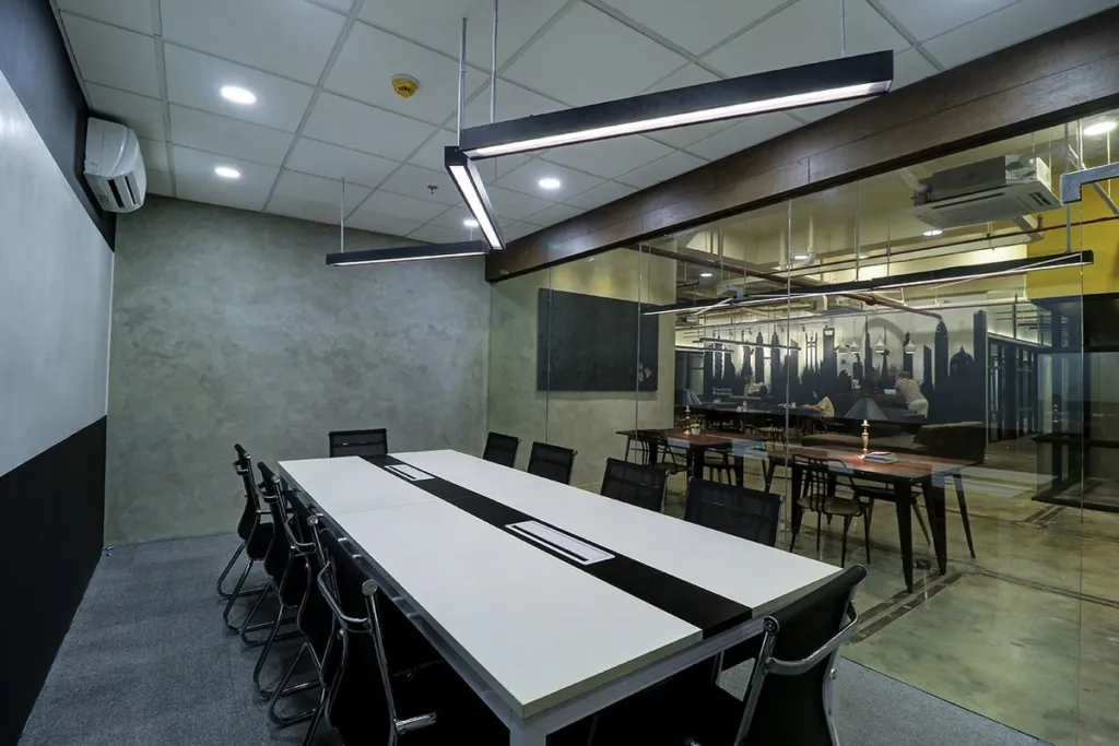 The North conference room at Acceler8 Legazpi, set for a long-table meeting